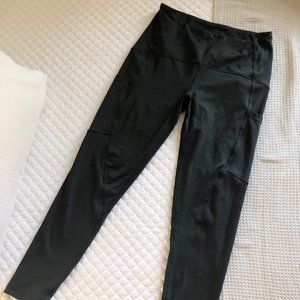 Z by Zella Olive Green Leggings Pocket FLATTERING